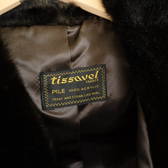 Tissavel France Faux Fur Overcoat with Pockets - Picture 4 of 6